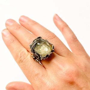 Vintage green Amethyst ring size 7